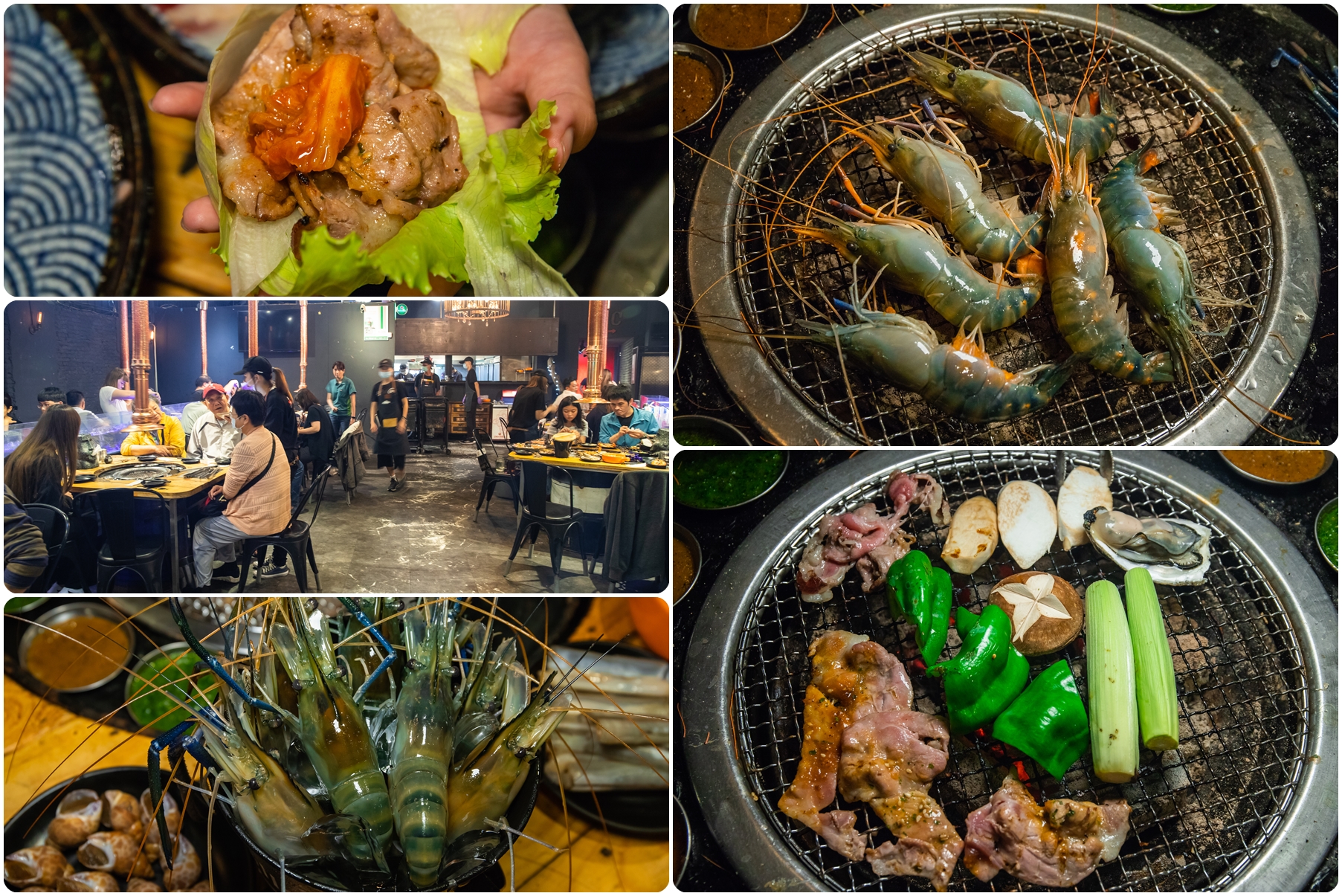 台南．東區．尖叫 SCREAM 精緻炭火燒肉．活跳跳泰國蝦、生猛海鮮、優質燒肉隨你吃到飽。
